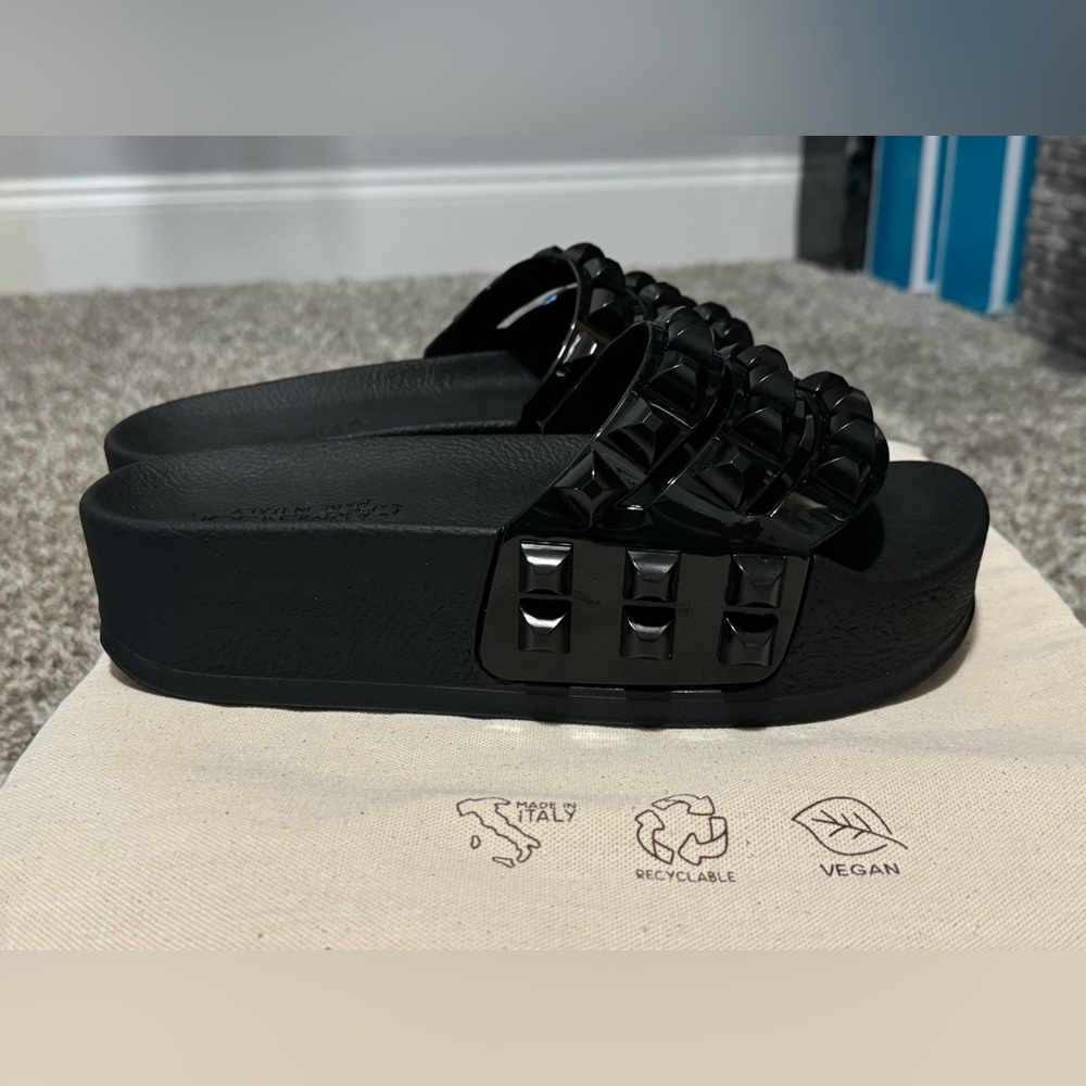 Black Carmen Sol Platform Slides